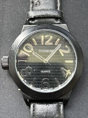 Titanium All Black Large Men’s Quartz Watch